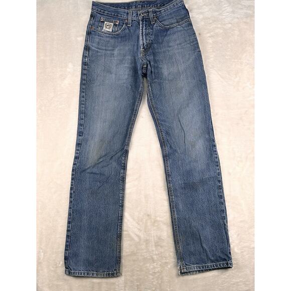 Cinch Men’s Blue Jeans Straight Leg Medium Wash Size 30x34 Blue Western Work - Picture 1 of 6